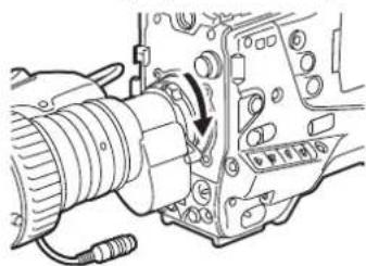 PANASONIC AJ-HPX2000P - Mounting the Lens - 3