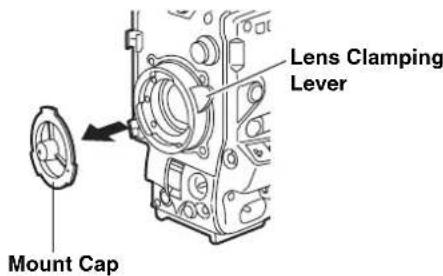 PANASONIC AJ-HPX2000P - Mounting the Lens - 1