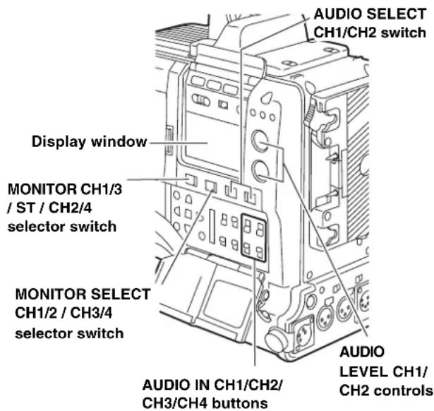 PANASONIC AJ-HPX2000P - Selecting Audio Input Signals - 1