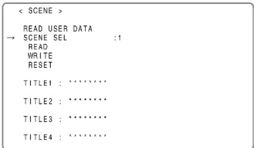 PANASONIC AJ-HPX2000P - To read settings data for scene files - 1