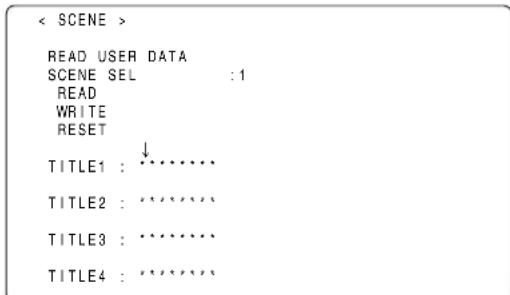 PANASONIC AJ-HPX2000P - To title settings data for scene files - 2