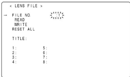 PANASONIC AJ-HPX2000P - Select the file No. - 1