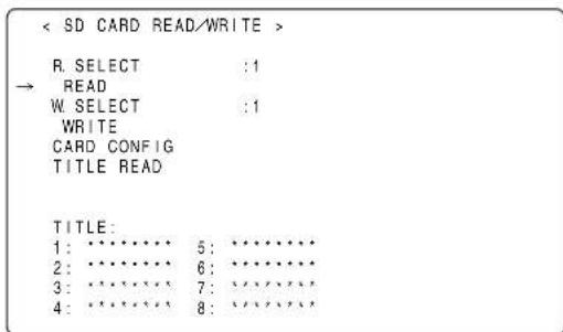 PANASONIC AJ-HPX2000P - To read data on a selected file - 1