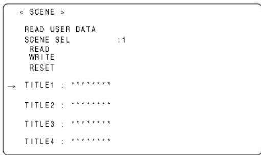 PANASONIC AJ-HPX2000P - To title settings data for scene files - 1