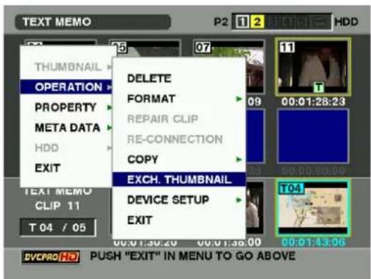 PANASONIC AJ-HPX2000P - Changing thumbnails - 1