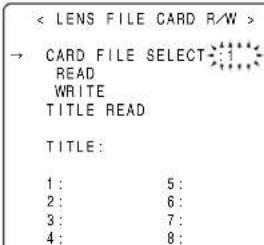 PANASONIC AJ-HPX2000P - Select the card file No. - 1