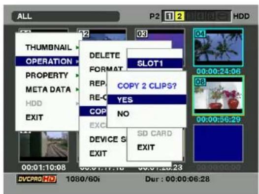 PANASONIC AJ-HPX2000P - Copying Clips - 2
