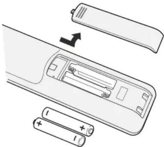 TOSHIBA 32L4300U - Installing batteries - 1