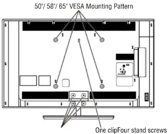 TOSHIBA 32L4300U - Removing the Pedestal Stand - 1