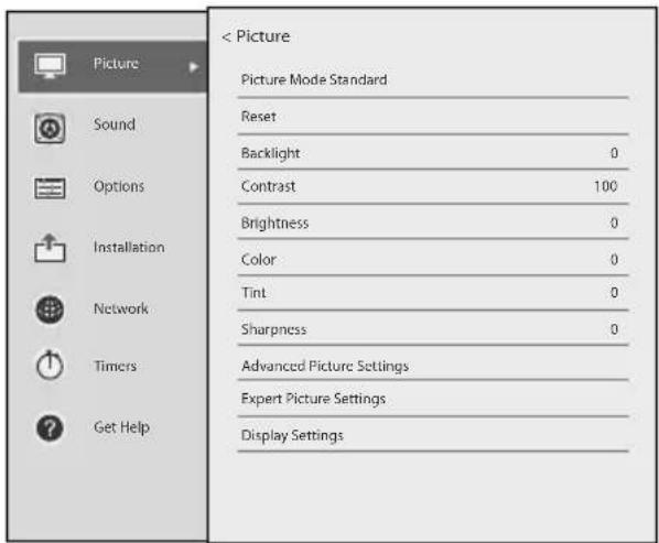TOSHIBA 32L4300U - Navigating the menu system - 1