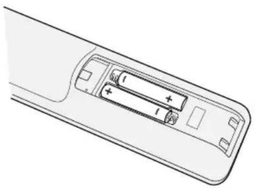 TOSHIBA 32L4300U - Installing batteries - 2