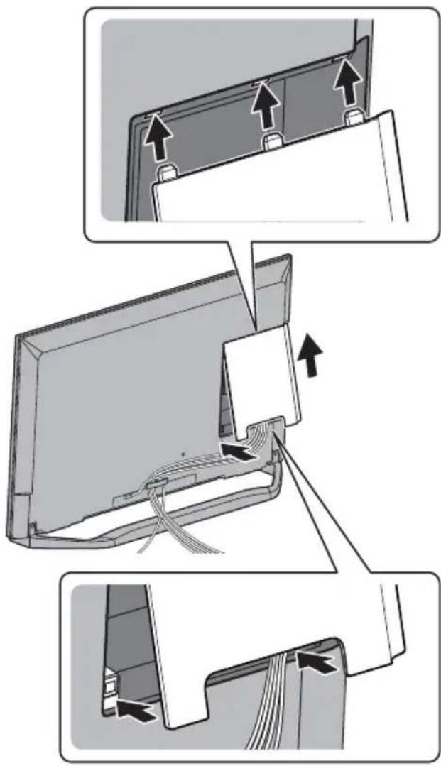 PANASONIC Viera TX-58DXW904 - ■ Fissaggio del copricavi - 1