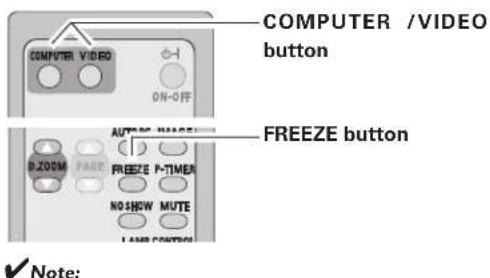 SANYO PLC-XE30 - FREEZE button - 1