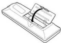 SANYO PLC-XE30 - Remote Control Battery Installation - 3