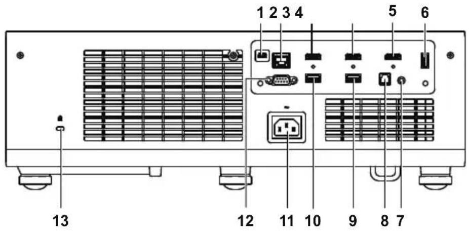 DELL S718QL Advanced - Projector Top and Bottom View - 4