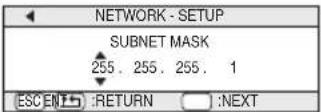 3M X80 - NETWORK Menu - 3