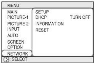 3M X80 - NETWORK Menu - 1