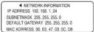 3M X80 - NETWORK Menu - 6