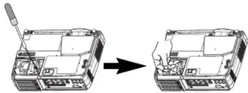 3M MP7650 - Replacing the lamp - 2