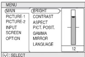 3M MP7650 - MAIN Menu - 1