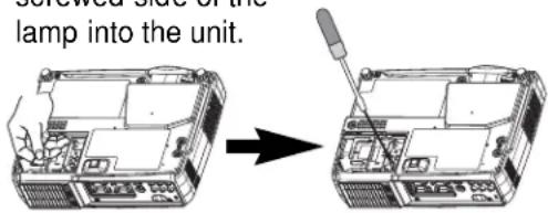 3M MP7650 - Replacing the lamp - 3