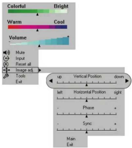3M 9000PD - Image Adj Sub-Menu - 1