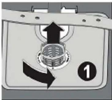 Diagram of a refrigerator interior showing airflow direction and numbered label