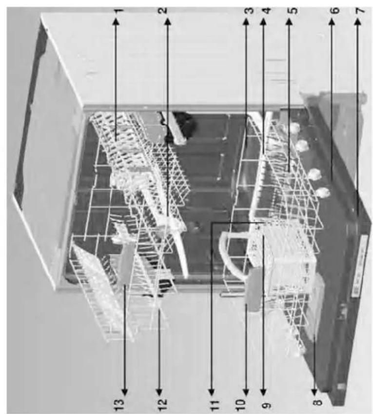 Technical diagram of a device with numbered components, likely an industrial or mechanical assembly.