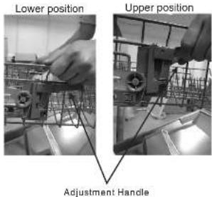 Lower position Upper position Adjustment Handle