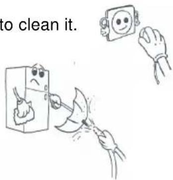 to clean it.