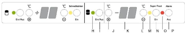Juno Electrolux JKG9499 - Bedienungsblende Gefrierraum - 1