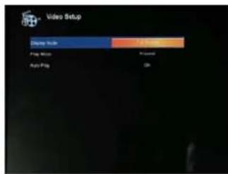 Video Setup Display Tools Play Music Auto Files Play Music Play Music Auto Files