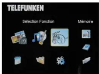 TELEFUNKEN DPF 7901 - Os vídeos (unicamente para DPF 7911, DPF 7331, DPF 9331, DPF 10331) - 1