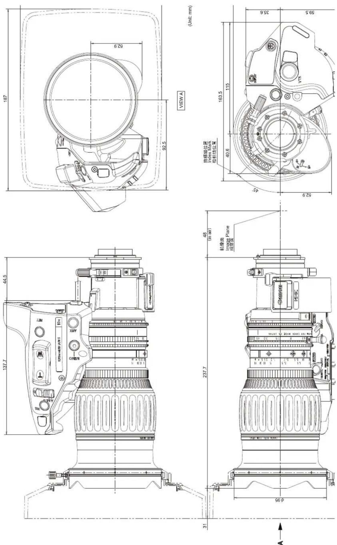 CANON HJ18ex2.8B IASE A - 外観図 EXTERNAL VIEW 外观图 - 7
