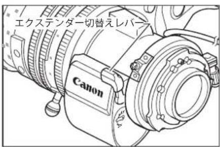 エクステンダー切替えレバー Canon