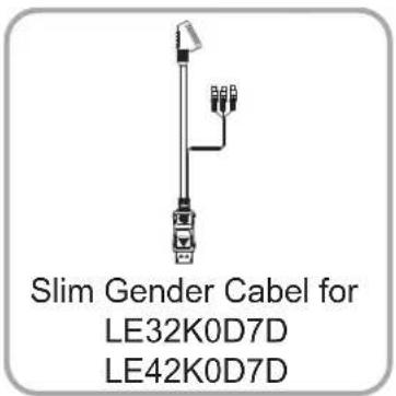 Slim Gender Cabel for LE32K0D7D LE42K0D7D