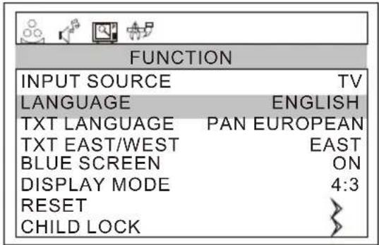 Wharfedale L15T11W-C - Menu Language Selection: - 1