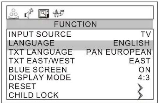 Wharfedale L15T11W-C - Menu Language Selection: - 2