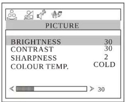 Wharfedale L15T11W-C - Picture Menu Options - 1
