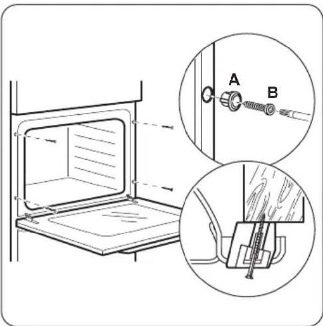 ZANKER KOU65902XK - Securing the appliance to the cabinet - 1