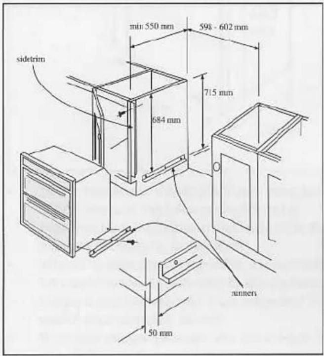 Diplomat ADP4524 - There are 3 methods of installing the appliance: - 1