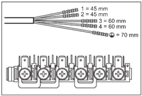 JUNO JH060A5 - Connecting the terminal board - 1
