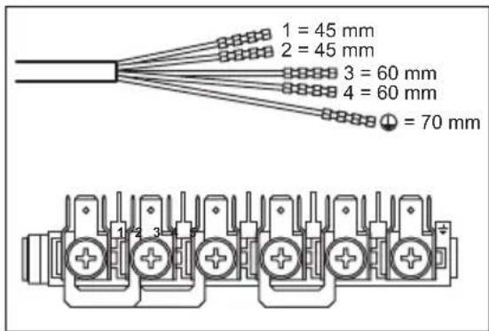 JUNO JH030A5 - Connecting the terminal board - 1