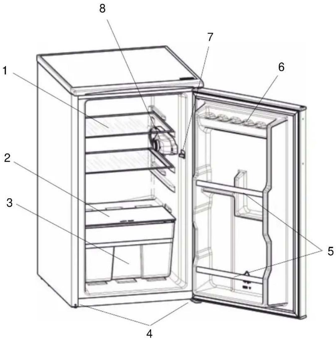 TECHWOOD KS 1201 A+G (R) - DE ONDERDELEN VAN HET TOESTEL EN DE COMPARTIMENTEN - 1