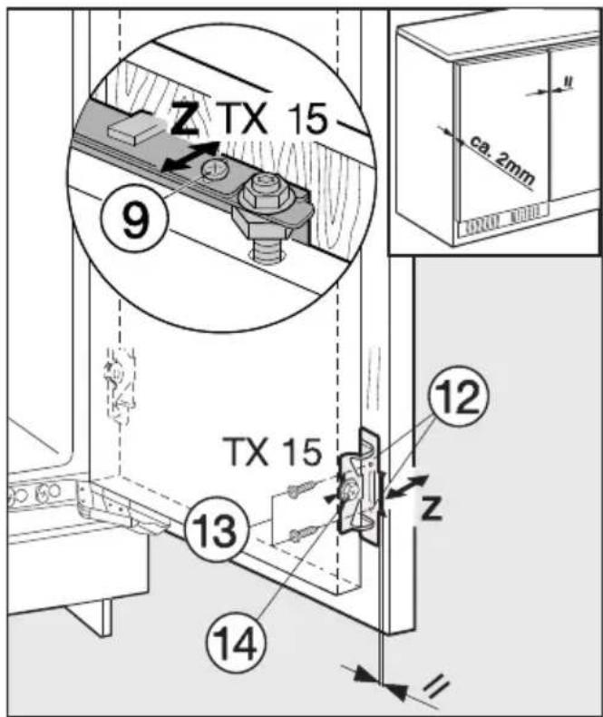 MIELE K 37273 ID - - Verstellung in der Höhe (Y) - 2
