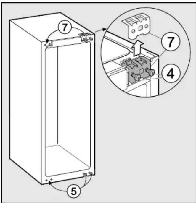 MIELE K 34243 IF - Federkraft der Gerätetür einstellen - 5
