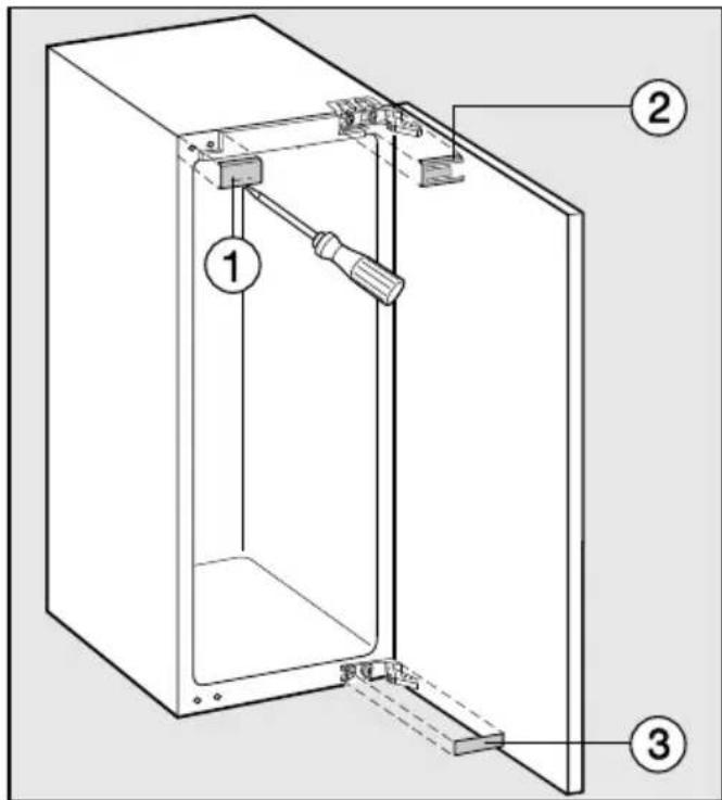 MIELE K 34243 IF - Federkraft der Gerätetür einstellen - 3