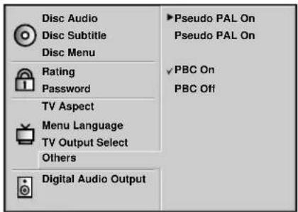 AIWA XD-DV370 - At the SETUP menu, press ▲/▼ to select "Others" and press ▶. - 1
