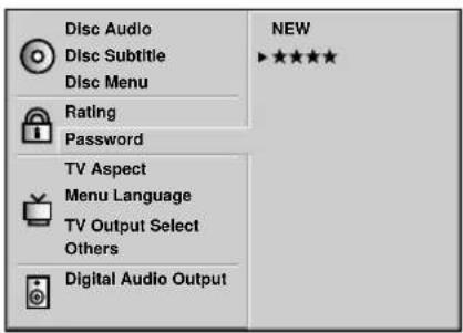AIWA XD-DV370 - Input a 4-digit password using the numbered buttons, then press ENTER. - 1