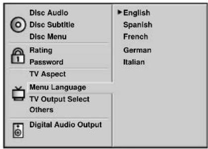 AIWA XD-DV370 - Menu Language - 1